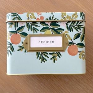 NEW Rifle Paper Co. | Recipe Tin with Cards and Dividers